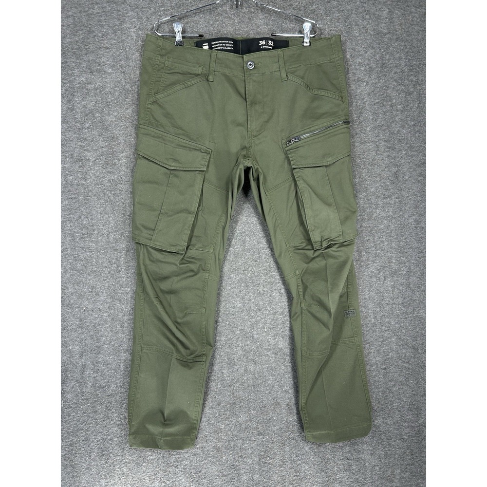 G-Star Raw Rovic 3D Straight Tapered Cargo Pants Mens 36x32 (fits 36x29) Green